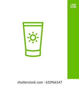 Care cream line vector icon