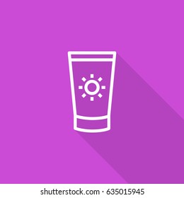 Care cream line vector icon