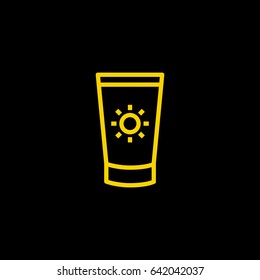 Care cream line vector icon