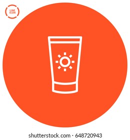 Care cream line vector icon