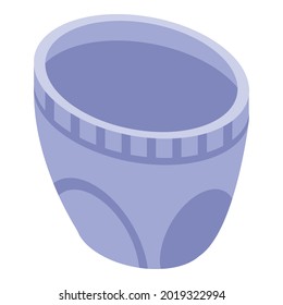 Care diaper icon. Isometric of care diaper vector icon for web design isolated on white background