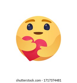 Care Emoji Popular Social Media New care emoji  We are in this together design isolated vector yellow care transparent file - Shutterstock ID 1717374481