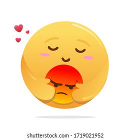 Care Emoji React Hugging Angry Emoji And Spread Love
