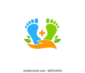 Care Foot Logo Design Element