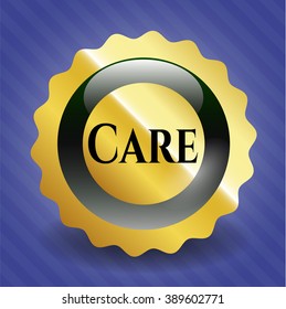 Emblema de oro de cuidado