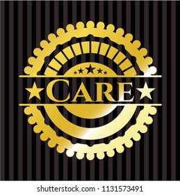 Care golden emblem or badge