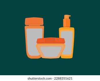 care hair cream body cream package title vector
