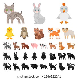Care of hair and face cartoon, black icons in set collection for design. Perfumes and makeup vector symbol stock web illustration.