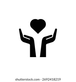 Icono de Vector de gesto de mano de cuidado. Estilo sólido del icono del gesto de la mano. uso perfecto para el logotipo, la presentación, el Sitio web, y más. estilo moderno del glifo del diseño del icono
