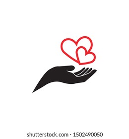 Care hand graphic design template vector isolated