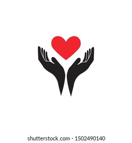 Care hand graphic design template vector isolated