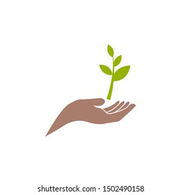 Care hand graphic design template vector isolated