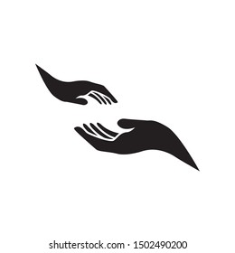 Care hand graphic design template vector isolated