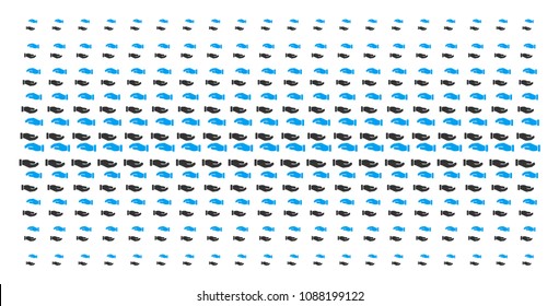 Care hands icon halftone pattern, designed for backgrounds, covers, templates and abstract concepts. Vector care hands shapes organized into halftone matrix.