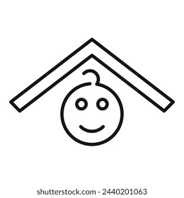 Care house support icon outline vector. Spouse unit. Protect volunteer