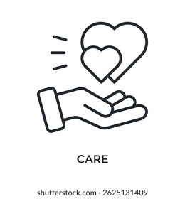 Estilo De Estrutura De Tópicos Do Ícone Care. Ilustração De Vetor Para Design Gráfico