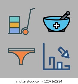 care icon set. vector set about medicine, loss, stroller and panties icons set.