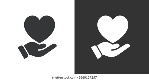Care icon. Solid glyph series icon