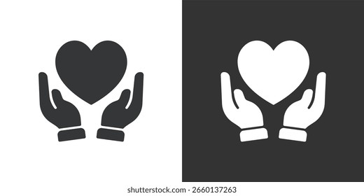 Pflegesymbol. Symbol für durchgezogene Glyphenserie