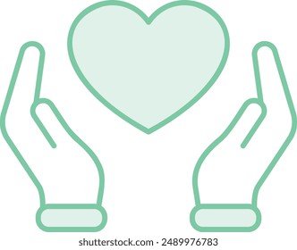 Care Icon - Symbolizing Compassion, Support, and Attention
