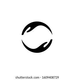 Care icon vector. black hand care icon vector