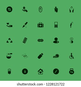 care icon. care vector icons set cosmetic cream, doctor, dropper pipette and man has shower