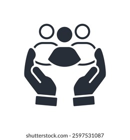 care icon. vector.Editable stroke.linear style sign for use web design,logo.Symbol illustration.
