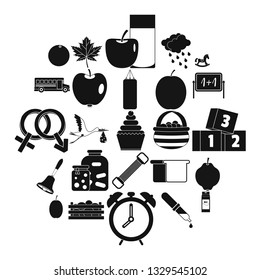Care icons set. Simple set of 25 care icons for web isolated on white background