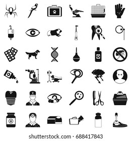 Care icons set. Simple style of 36 care vector icons for web isolated on white background