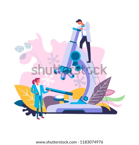 Care and innovative technologies laboratory studies isolated vector