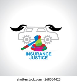 care insurance justice concept idea vector 