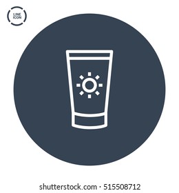 Care isolated minimal single flat linear icon for application and info-graphic. Cream line vector icon for websites and mobile minimalistic flat design.