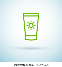 Care isolated minimal single flat linear icon for application and info-graphic. Cream line vector icon for websites and mobile minimalistic flat design.