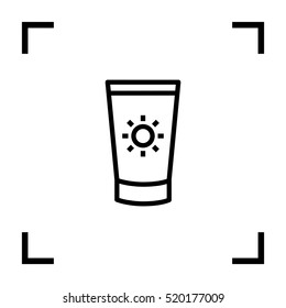 Care isolated minimal single flat linear icon for application and info-graphic. Cream line vector icon for websites and mobile minimalistic flat design.