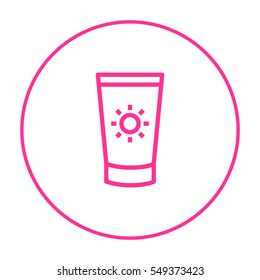Care isolated minimal single flat linear icon for application and info-graphic. Cream line vector icon for websites and mobile minimalistic flat design.