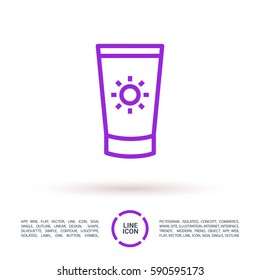 Care isolated minimal single flat linear icon for application and info-graphic. Cream line vector icon for websites and mobile minimalistic flat design.