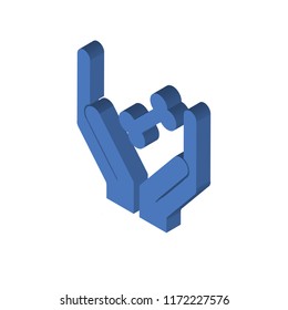 Care isometric left top view 3D icon