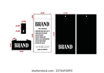 care label, woven label, brand tag template