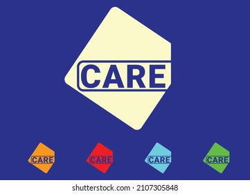 CARE letter logo and icon design