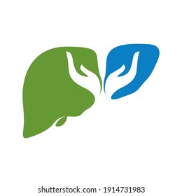 Plantilla vectorial del logotipo de Cuidados Hígado, conceptos de diseño del logo de Creative Liver