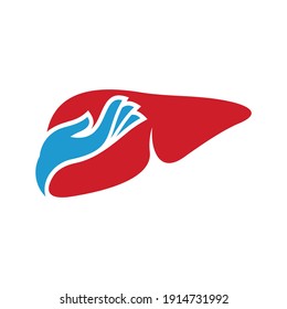 Plantilla vectorial del logotipo de Cuidados Hígado, conceptos de diseño del logo de Creative Liver