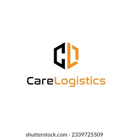 Care logistics logo simple letter cd