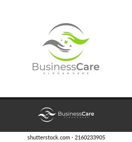 Care logo design vector, Creative Hand logo concepts template illustration.