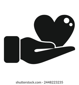 Care love hand icon simple vector. Person coping skills. Support reduce mental