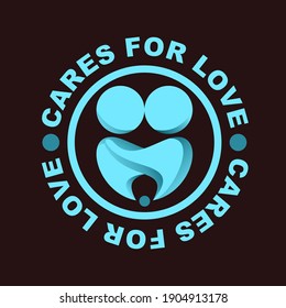 Care For Love Logo Design Vector