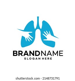 care Lungs Icon Logo Design Template Illustration Vector
