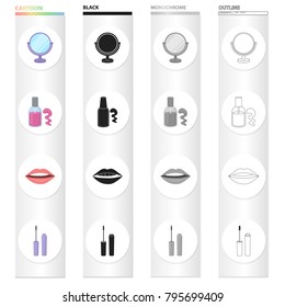 Care, makeup, Attributes and other web icon in cartoon style.Hairdresser, beauty salon, icons in set collection.