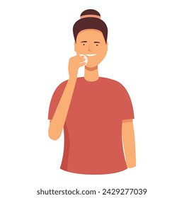 Care makeup removal icon cartoon vector. Fashion care. Facial lady