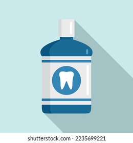Cuidar el vector plano del icono de lavado de boquilla. Producto limpio. Mata de botella