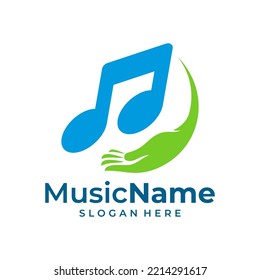 Vector de Logotipo de Música Cuidada. plantilla de diseño del logotipo de Music Care